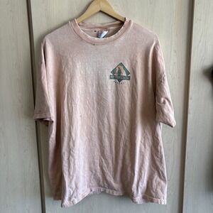 VINTAGE 90s Distressed Pink Red Rock Apparel "UTAH" Single Stitch Mens XXL Shirt
